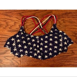 American Flag Swim Top
